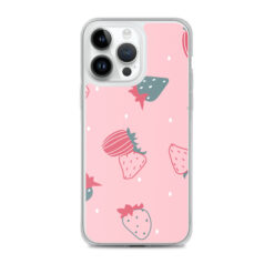 Strawberry Pattern Printed Clear Case for iPhone