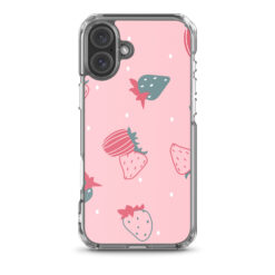 Strawberry Pattern Printed Clear Case for iPhone