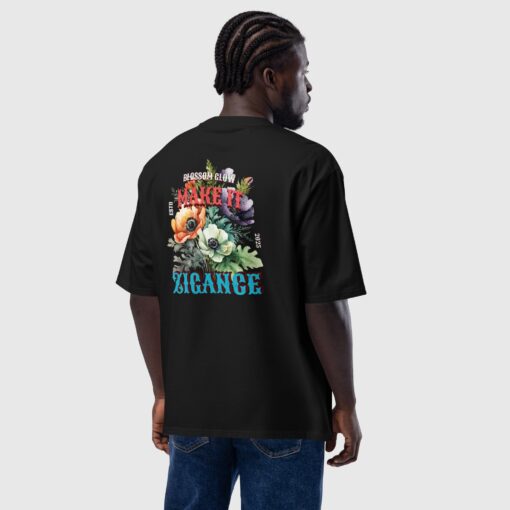 Unisex Oversized Zigance Floral Heavyweight Tshirt