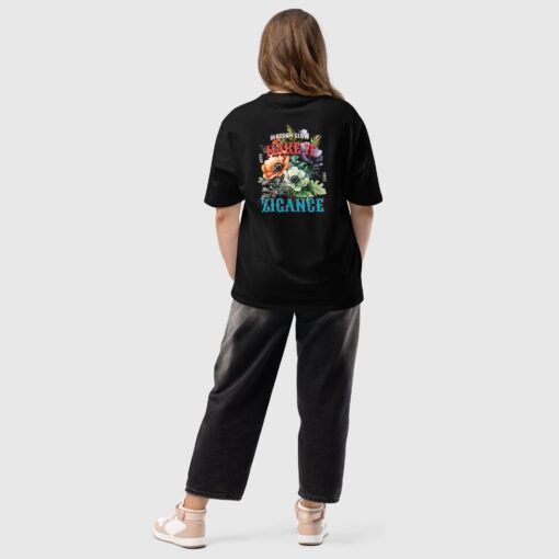 Unisex Oversized Zigance Floral Heavyweight Tshirt