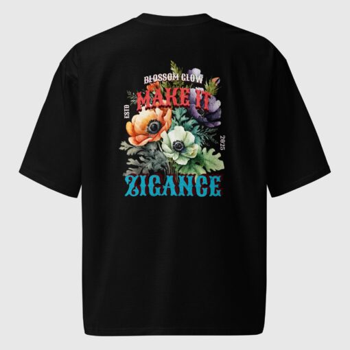 Unisex Oversized Zigance Floral Heavyweight Tshirt