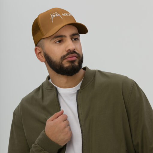 Unisex Embroidered Meow Trucker Cap - Image 3