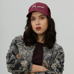 Unisex Embroidered Meow Trucker Cap