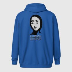 Unisex heavy blend illusion zip hoodie