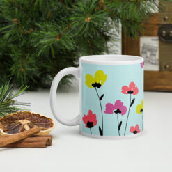 Floral Printed Zigance Glossy Mug