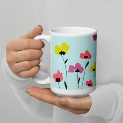 Floral Printed Zigance Glossy Mug