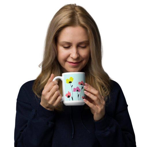 Floral Printed Zigance Glossy Mug
