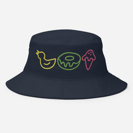 Ducky Doughnut Icecream Embroidered Bucket Hat