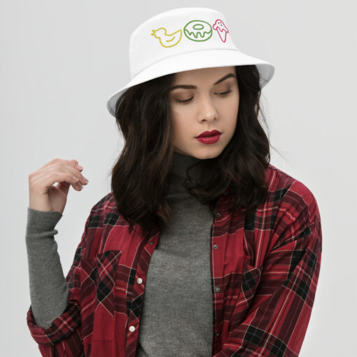 Ducky Doughnut Icecream Embroidered Bucket Hat