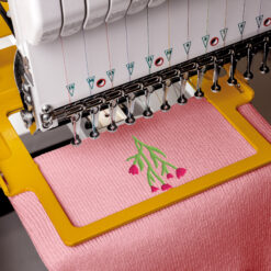 Floral Embroidered Cuffed Beanie