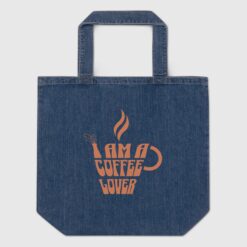 Organic Denim Coffee Lover Tote Bag