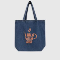 Organic Denim Coffee Lover Tote Bag
