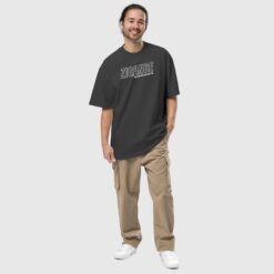 Oversized faded zigance outline t-shirt for men
