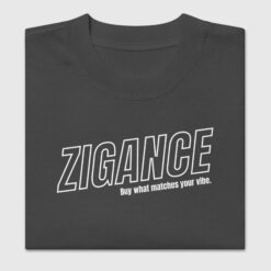 Oversized faded zigance outline t-shirt for men