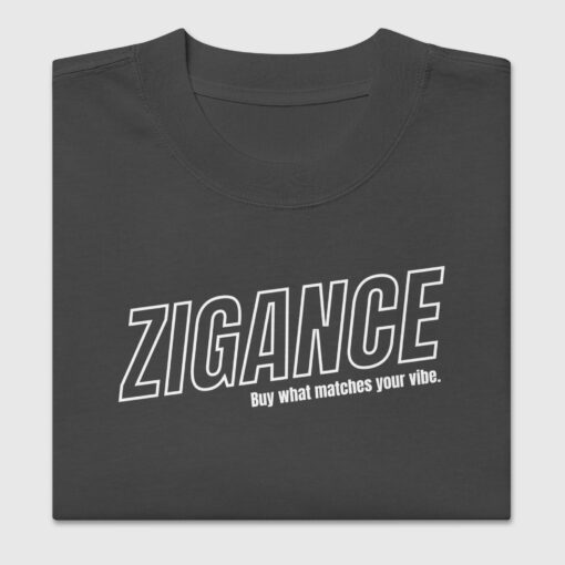 Oversized faded zigance outline t-shirt for men