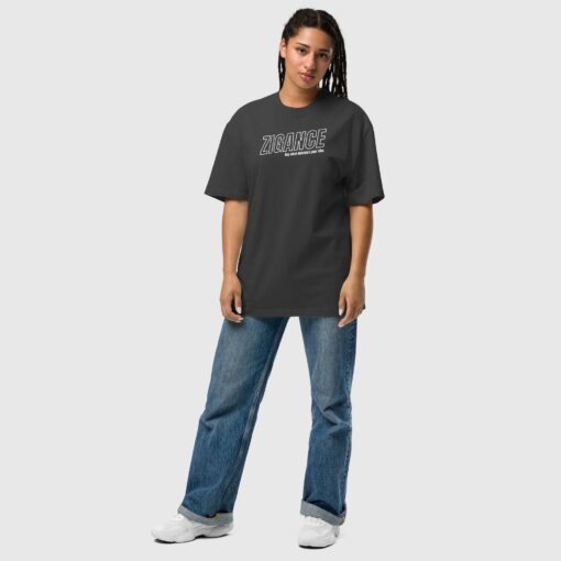 Oversized faded zigance outline t-shirt