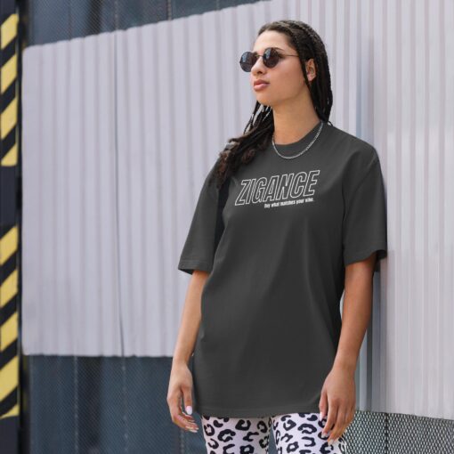 Oversized faded zigance outline t-shirt