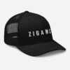 Zigance Premium Black Six-Panel Trucker Cap – Classic Comfort & Style