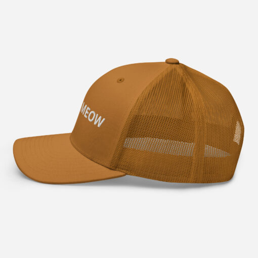 Unisex Embroidered Meow Trucker Cap