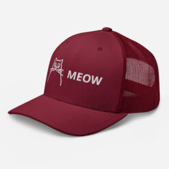Unisex Embroidered Meow Trucker Cap