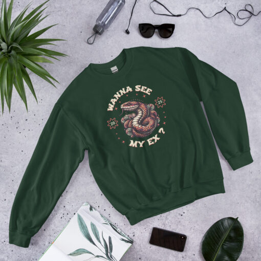 Trendy Wanna See My Ex Snake Sweatshirt for Women