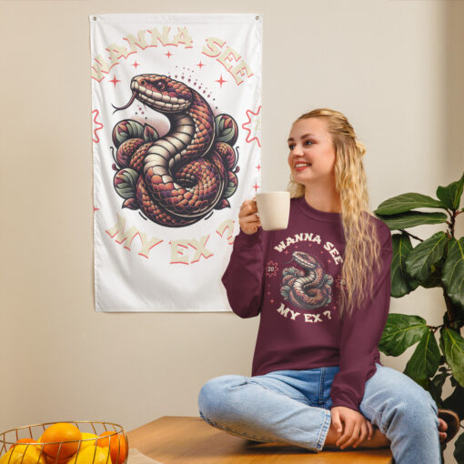Trendy Wanna See My Ex Snake Sweatshirt for Women