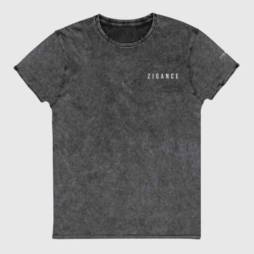 Denim Zigance Embroidered T-Shirt For Men
