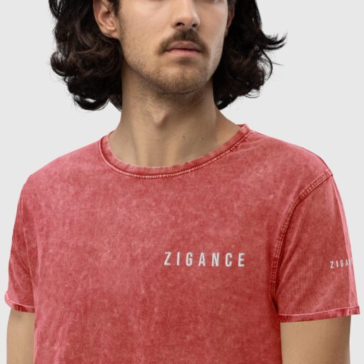 Denim Zigance Embroidered T-Shirt For Men
