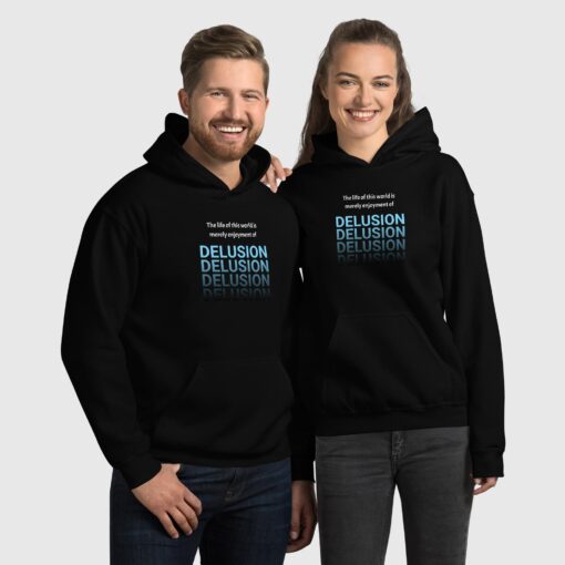 Unisex Premium Delusion Hoodie - Black / Navy