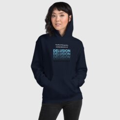 Unisex Premium Delusion Hoodie - Black / Navy
