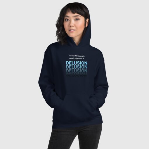 Unisex Premium Delusion Hoodie - Black / Navy