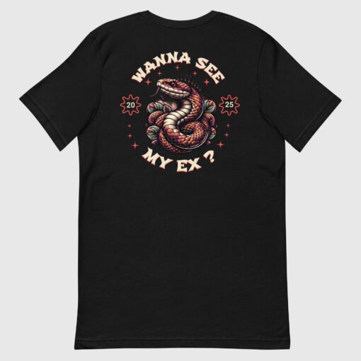 Trendy Wanna See My Ex Snake Cotton T-shirt