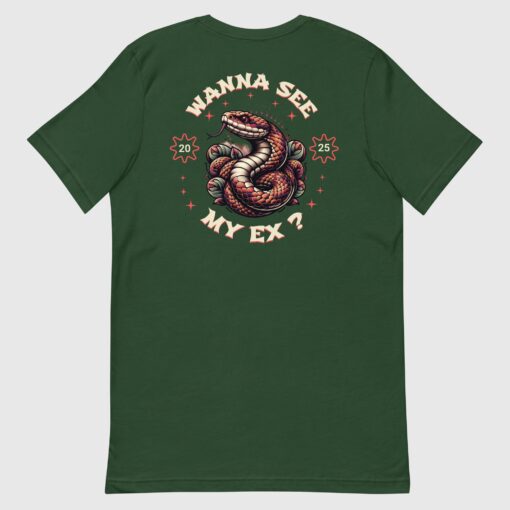 Trendy Wanna See My Ex Snake Cotton T-shirt