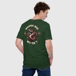 Trendy Wanna See My Ex Snake Cotton T-shirt for Men