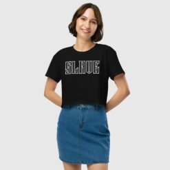 SLAVE black crop top for women – Street fashion