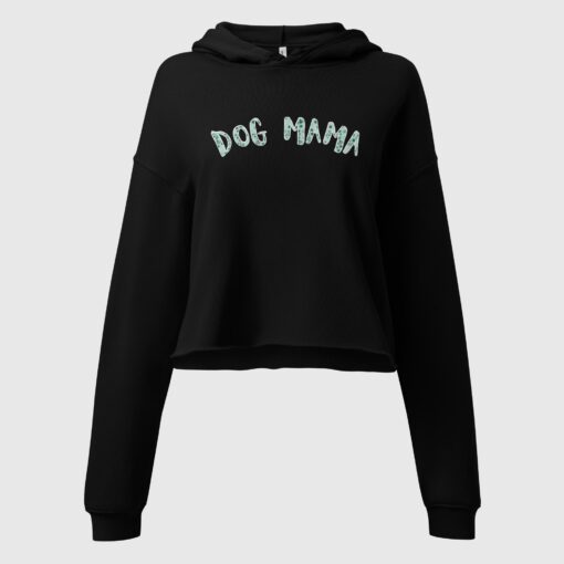 Dog Mama Printed Crop Hoodie for Women