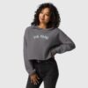 Dog Mama Printed Crop Hoodie for Women