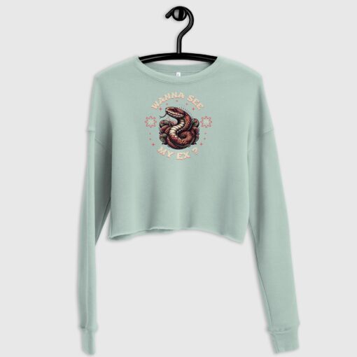 Bold & Stylish My Ex Snake Crop Sweatshirt for Women