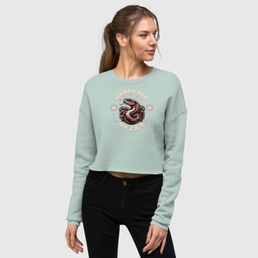 Bold & Stylish My Ex Snake Crop Sweatshirt for Women