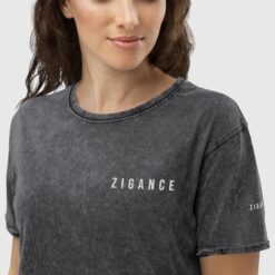 Denim Zigance Embroidered T-Shirt For Women