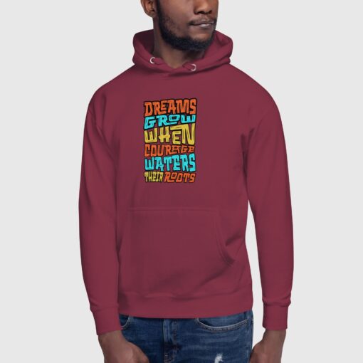 Premium Quality Dreams Grow Motivational Hoodie for Men