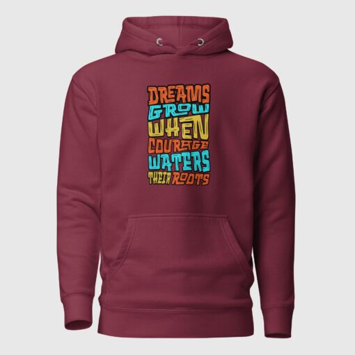 Premium Quality Dreams Grow Motivational Hoodie for Men