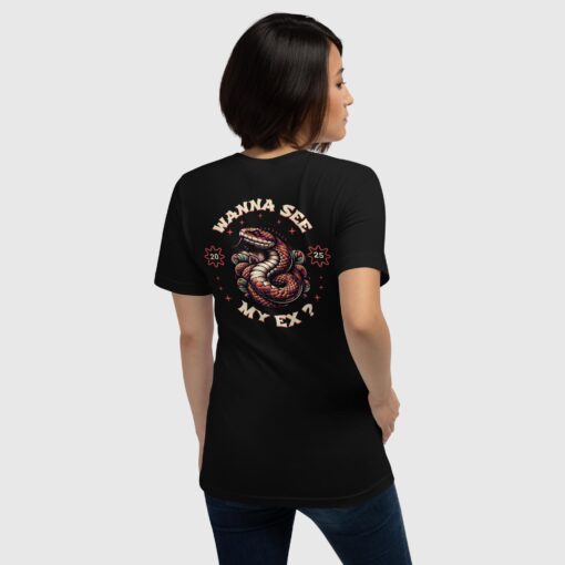 Trendy Wanna See My Ex Snake Cotton T-shirt for Women