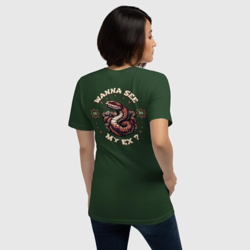 Trendy Wanna See My Ex Snake Cotton T-shirt for Women - Image 3