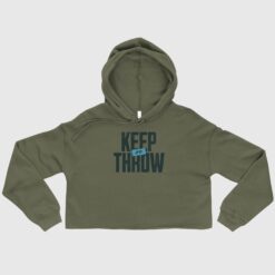 Keep or Throw Attitude Crop Hoodie for Women