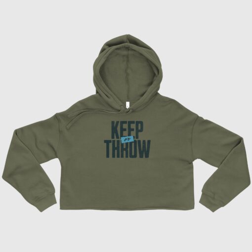 Keep or Throw Attitude Crop Hoodie for Women
